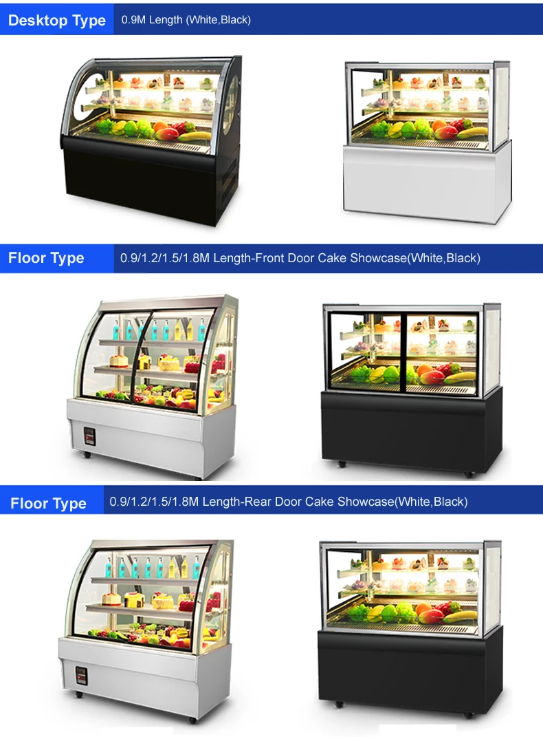 Supermarket refrigeration equipment chiller bakery display fridge cake refrigerated cabinet cake showcase