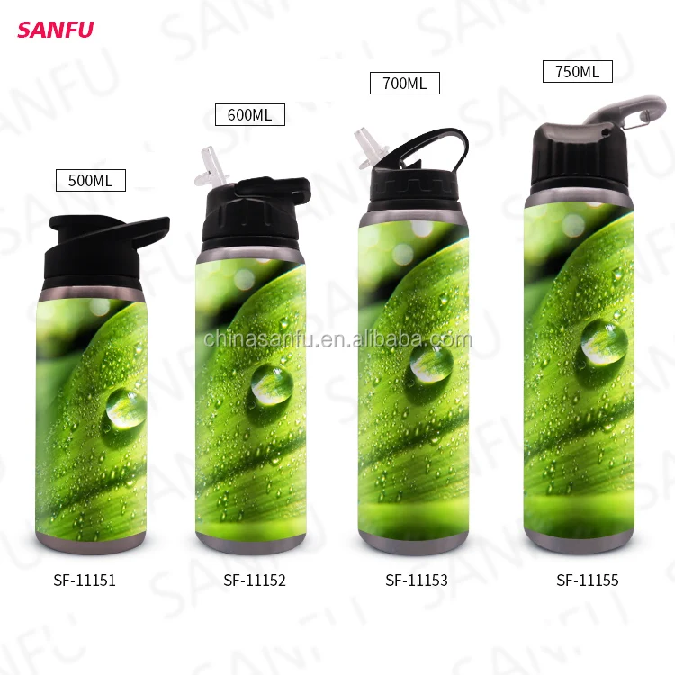 
Manufacturer direct sell metal sport portable bottle with printing 