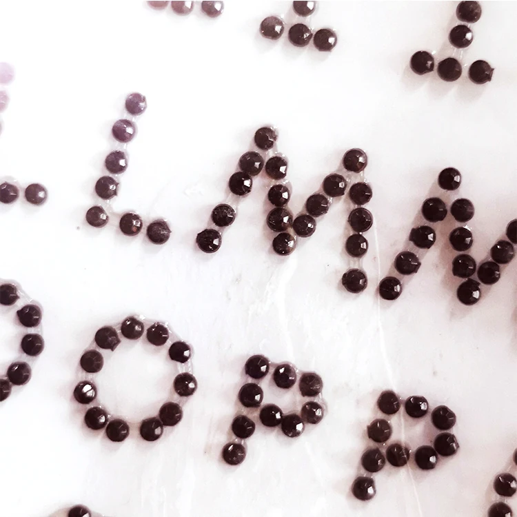 Self Adhesive Custom letter Rhinestone Sticker Crystal Diamond Sticker