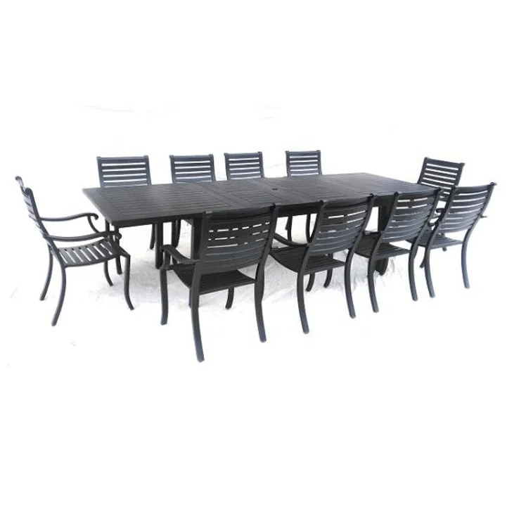 
All aluminum dining set for outside extend table and armchair chair patio set 