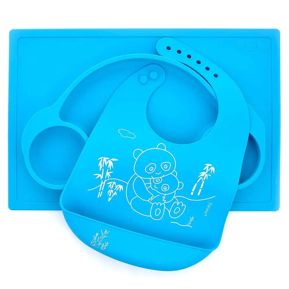 Мягкие силиконовые детские код столовых и нагрудник