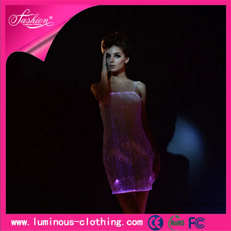 fiber optic luminous led light arabic sexy girls tight clothes dress design