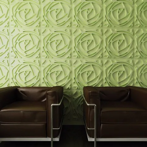 hotel interior wave design purple glitter wallpaper