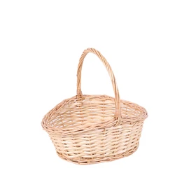 Hand Weave Oval Round Woven Shopping Handle Basket
