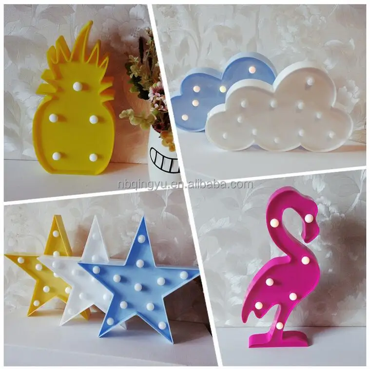 Decoration Cute Cloud Star Moon Shape 3D LED Night Lamp Kids Gift