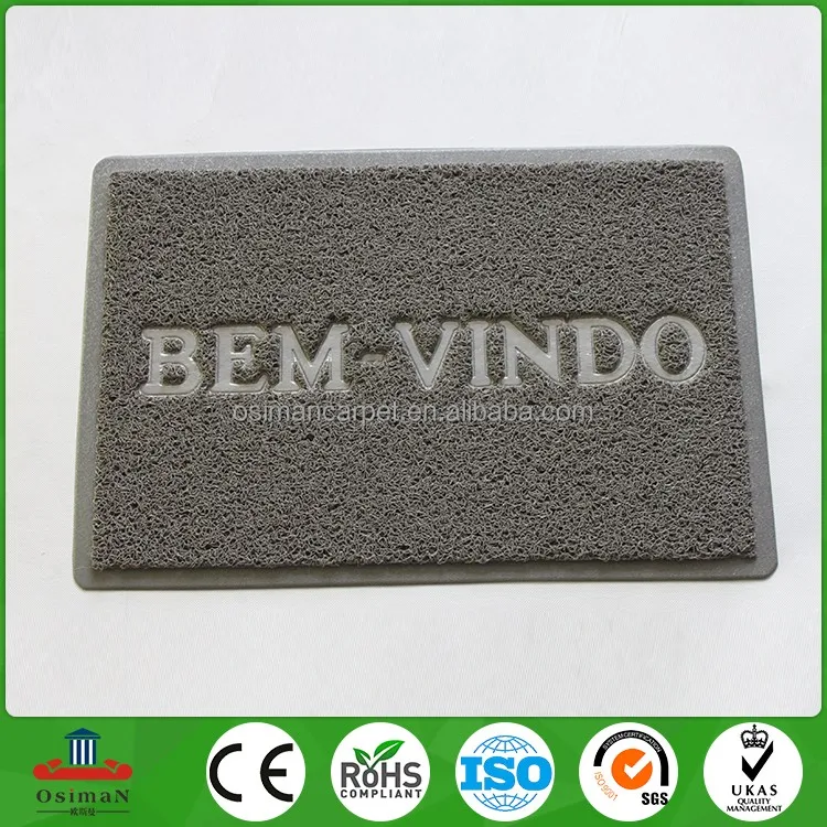 
China wholesale vinyl carpet roll color printed Plain Embossed PVC Coil Door Mat 