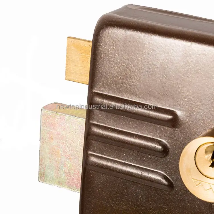 High quality steel and brass lever cabinet handle rim door lock