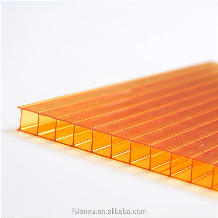 Colored polycarbonate sheet poly carbonate sheets 10mm Twin Wall polycarbonate hollow sheet