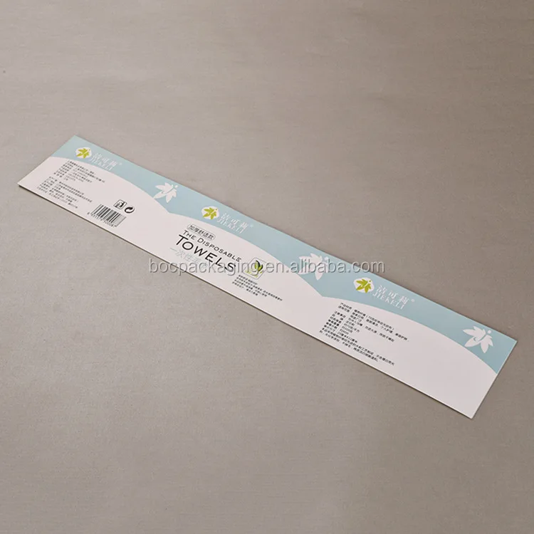 Custom Printed band Wrapper Paper Towel Packaging Sleeve