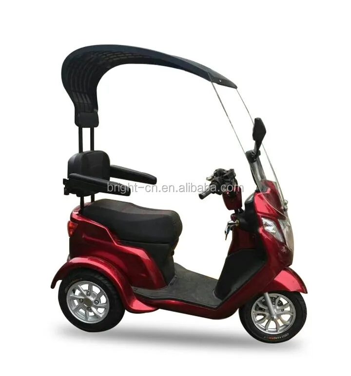 cheap Dubai 3 wheel elderly disabled electric scooter with scooter roof cover