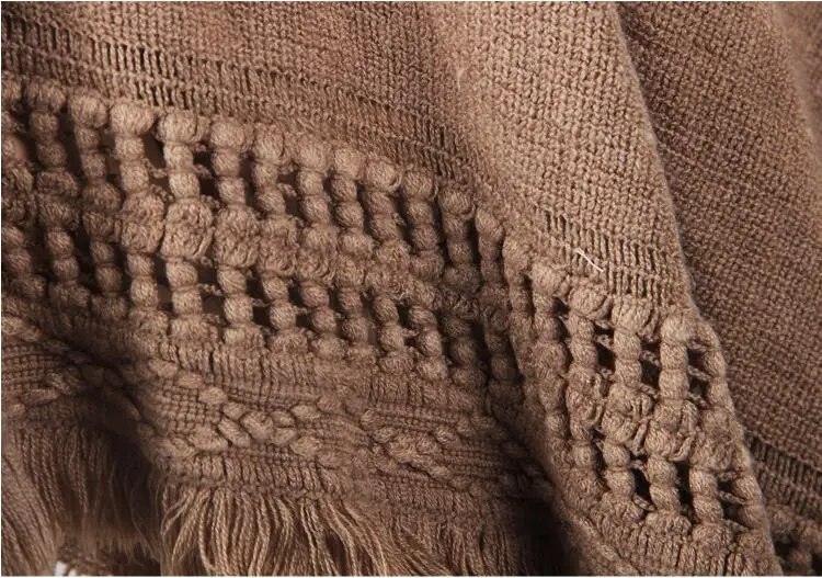 
wholesale girl ugly christmas sweater with hat fashion fringe knit poncho 
