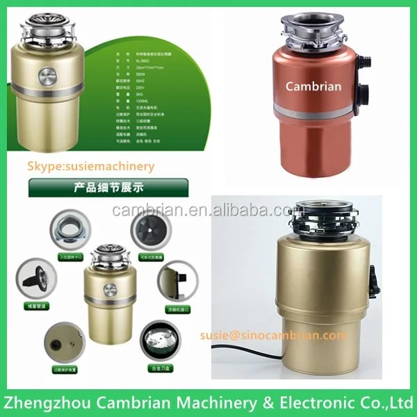Air switch control household kitchen food waste decomposer machine with 3 grind stages treatment