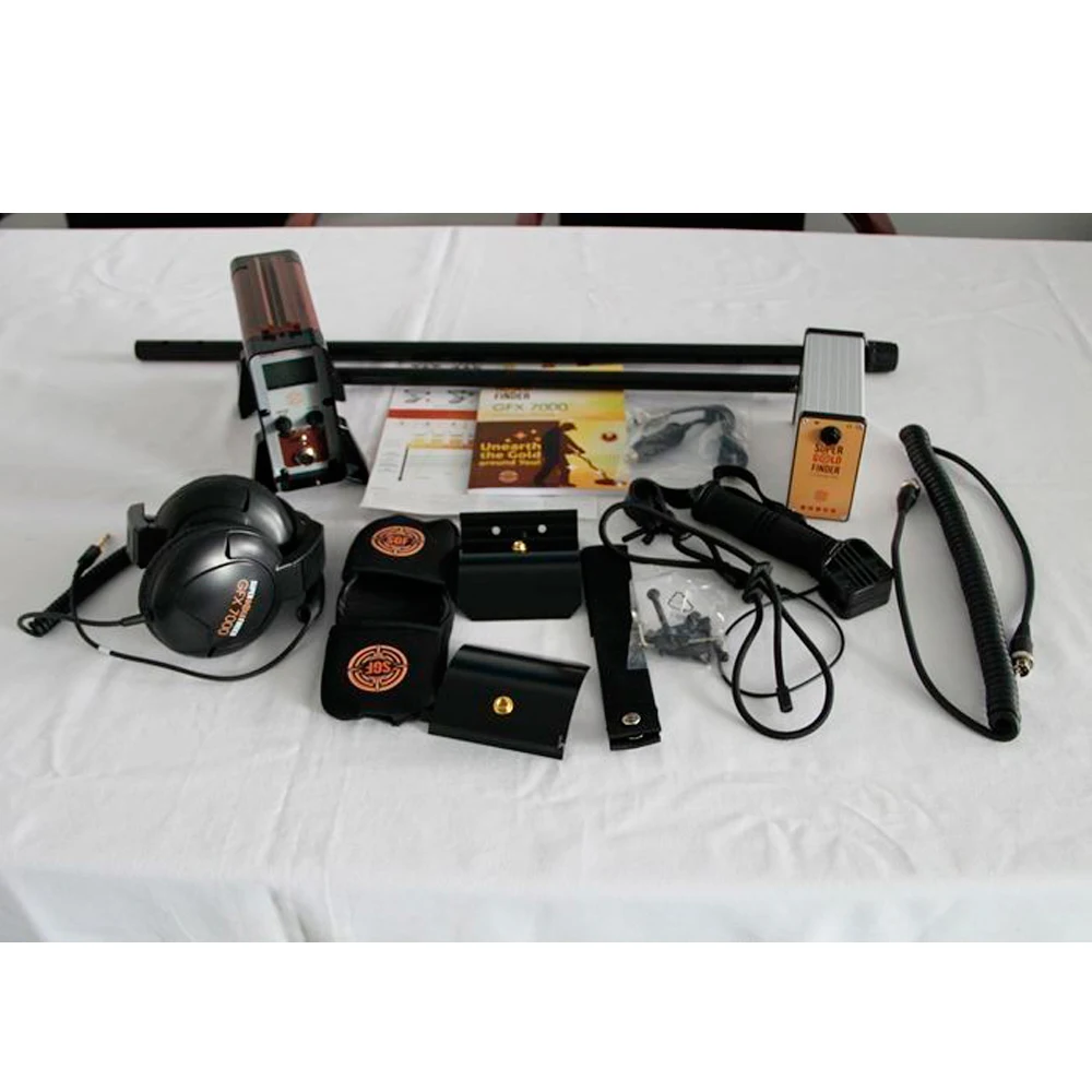 Underground GFX7000 Metal Detectors for Treasure Hunt Long Range Deep Gold Detector Mining Finder Rechargeable Battery