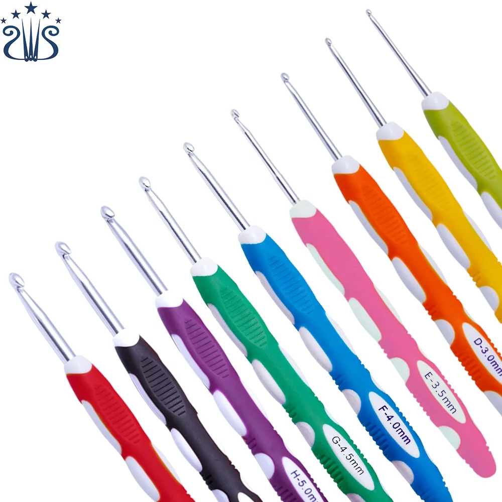 9pcs Home Use Sewing Tool Set Aluminum Crochet Hooks Needles Stitches Knitting Craft Case Crochet Set Case Crochet Set