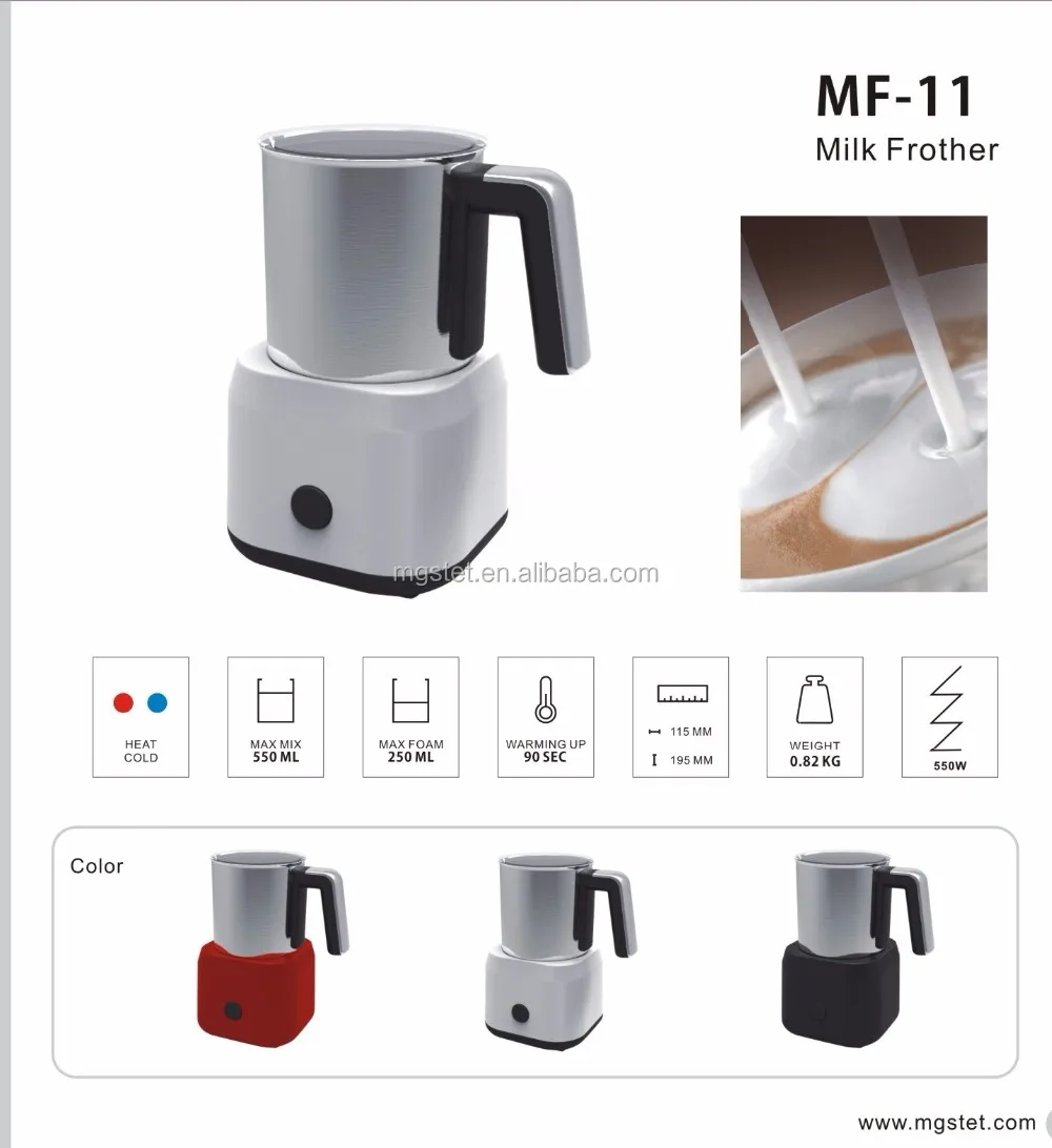 
Automatic Glass Bottle Stainless Steel Magnetic Driven Electric Cold/Hot Modes Milk Frother 