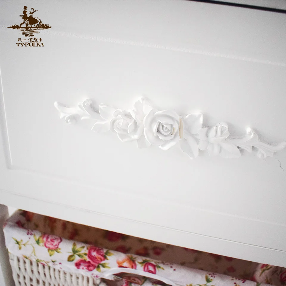 Custom size simple design white nightstand bedside table