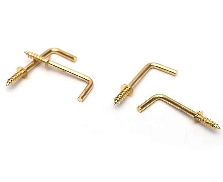 Sandingsheng customized L shaped metal wire right angle wood screw hook