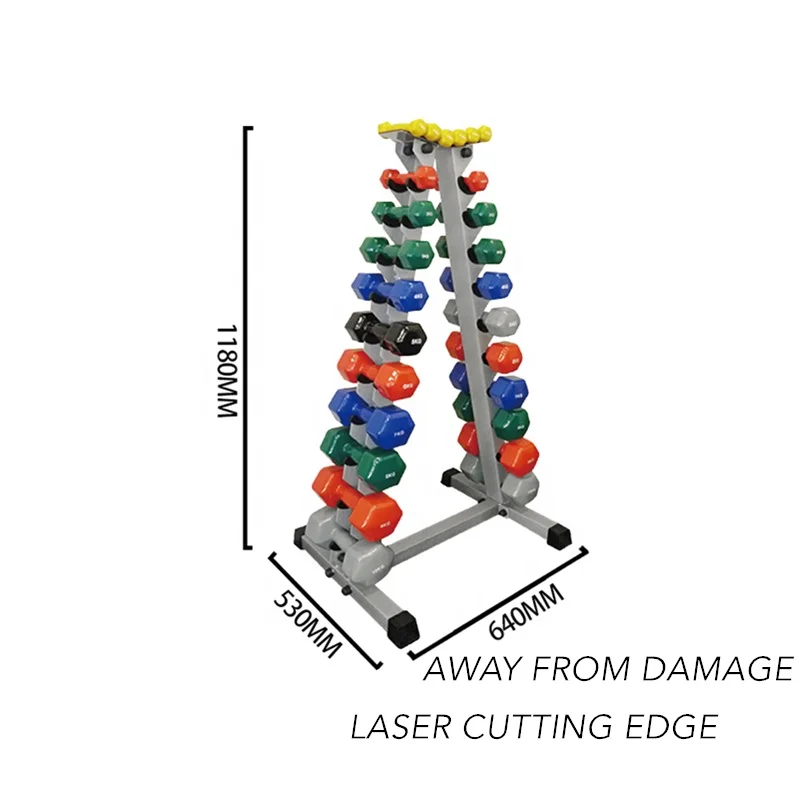 Cheap home use 10pairs Vertical Dumbbell Rack