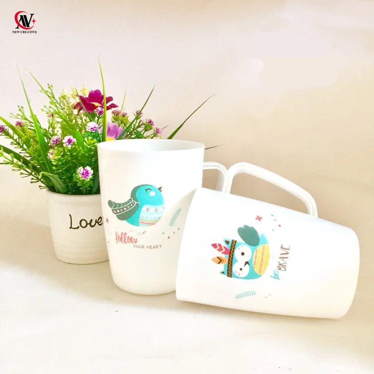 550ml  Large Plastic Cartoon Children Adults Simply Drink Cup Outhwash Cup