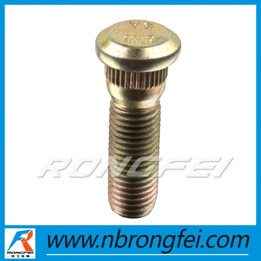 
10.9 grade color zinc coating alloy steel wheel stud 