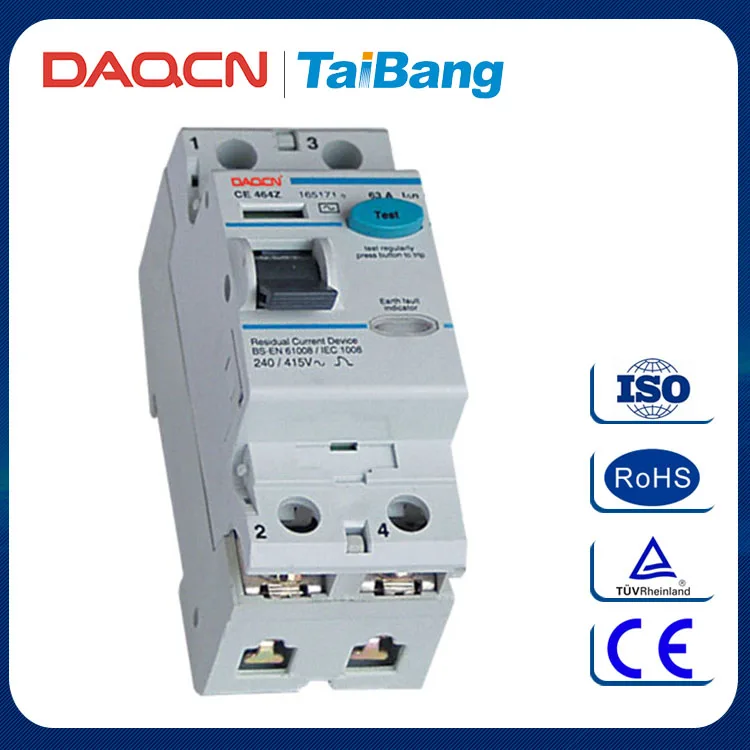 DAQCN 2016 Высокое Качество CE/UL C Типа Остаточный Ток Автоматического Выключателя