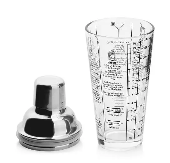 Стеклянный коктейльный шейкер размером 16 унций