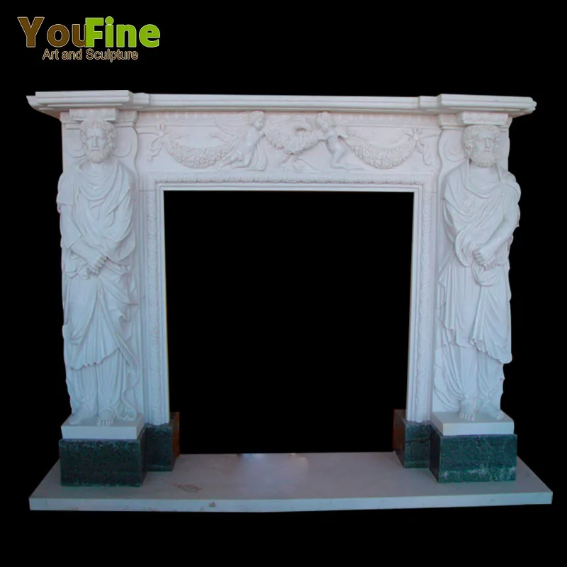 Indoor Ornaments Marble Fireplace for Decoration