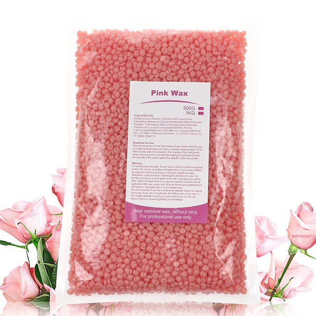 500g Personal Care Beauty Pink Beard hot Wax, rose depilatory Hard Wax,Waxing hair removal  Wax