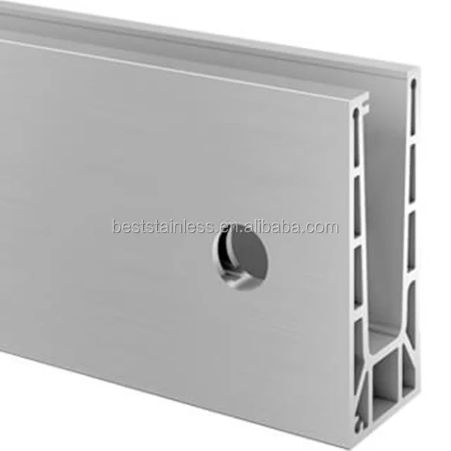 Aluminium Fascia Mount Base Profiles for Glass Balustrade