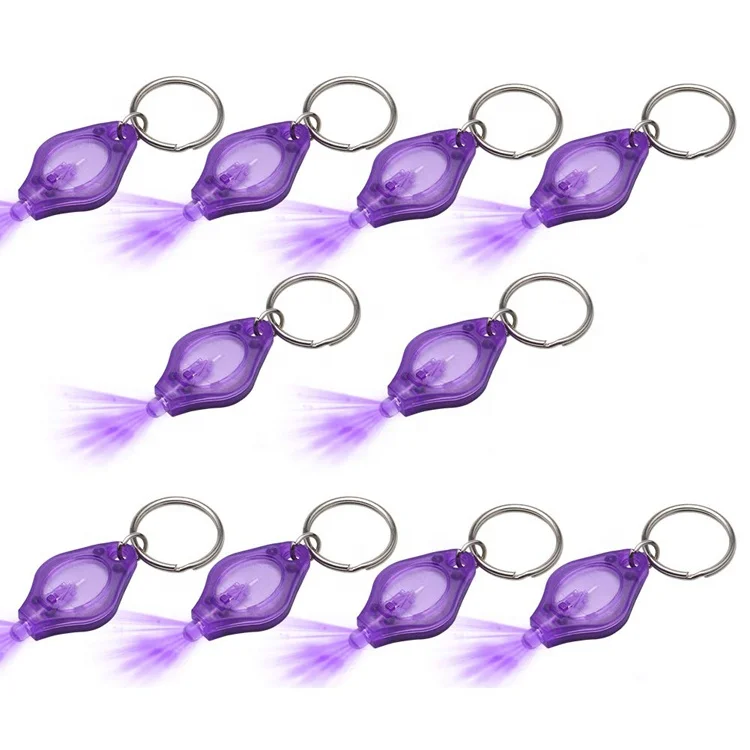 Пластиковый брелок фонарик Обнаружение факел мини 395 нм УФ брелок свет