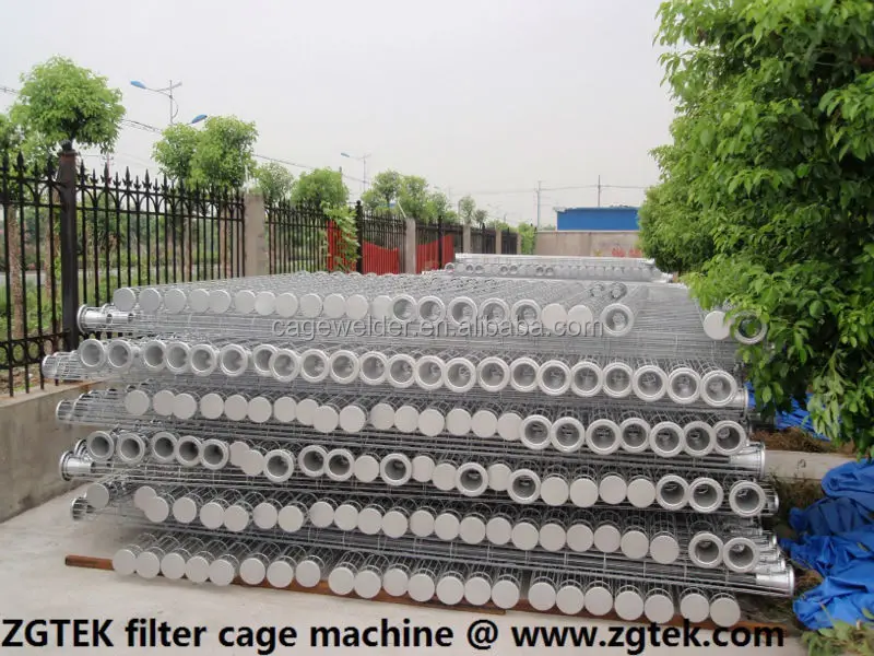 Dust collector cage making welding machine