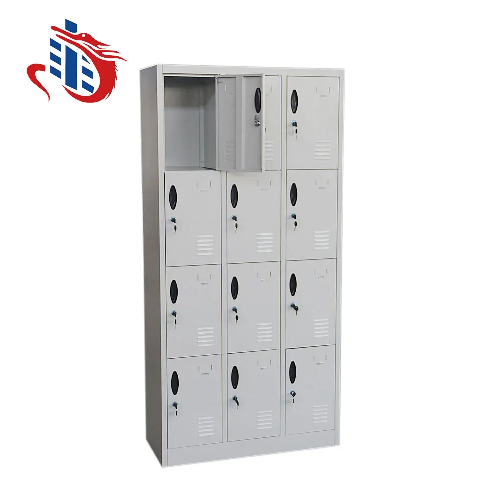 
assemble or knocked down customized electronic lock 12 doors steel lockers 