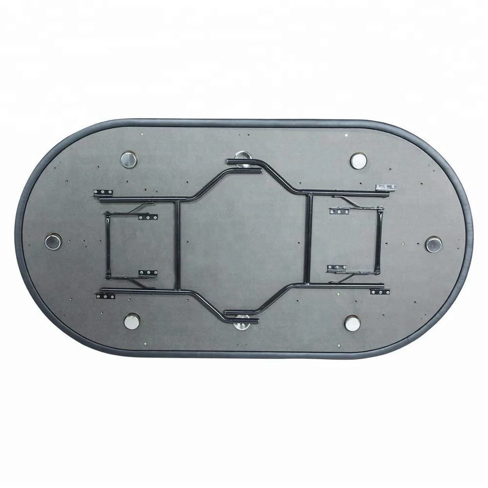 Poker Ultimate Folding Poker Table for 8 Players with Felt Playing Surface, 82 x 44-Inch Oval