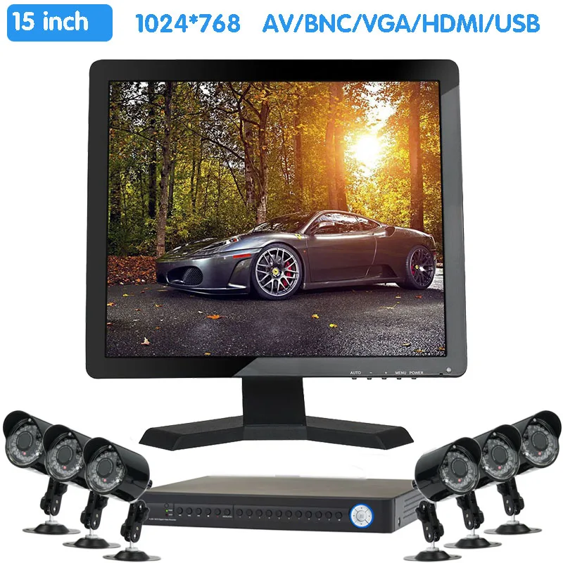 Рекламная цена 15 дюймов vga сенсорный экран ЖК-монитор с 1 год гарантии