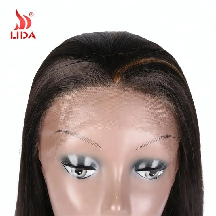 
Long Silky Straight Synthetic Hair Wig Piano Color Wig Heat Resistant Glueless Synthetic cheap Lace Front Wig 