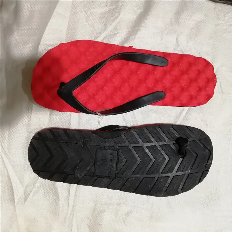 stock lot shoes men massage slippers TPR beach flip flops