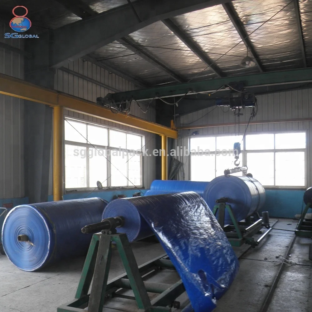 Alibaba Supplier Poly Tarp Roll Cover Lumber Wrap Waterproof Plastic PE Tarpaulin Price Per Meter Woven Fabric China Plain