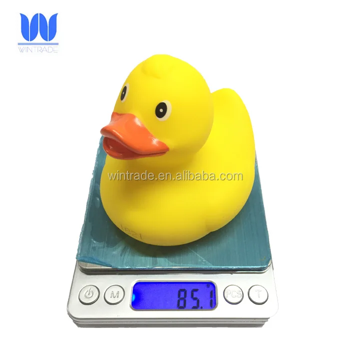 10cm yellow rubber pvc race duck flow upright bath toy for Club event carnival gift