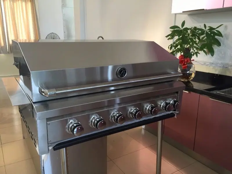 Luxury outdoor simple design module stainless steel built in gas bbq grill