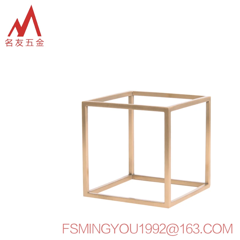 Multi-purpose free standing stainless steel rectangular display cube