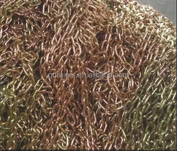 yellow zinc galvanized  coated welded link chain