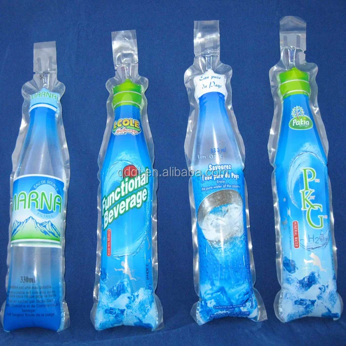 Пластиковые мешочки для упаковки напитков в форме бутылки, 400 мл, Qingdao