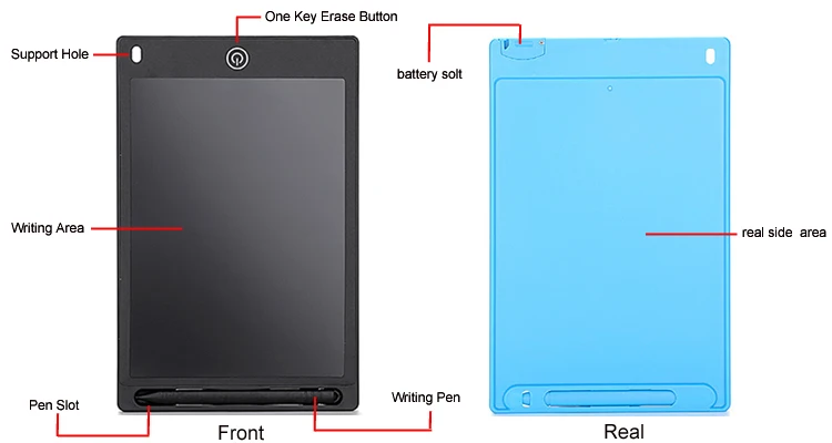 Hot sales 8.5 inch Electronic Writing Pad BD8502 with one key erase button for kids writing