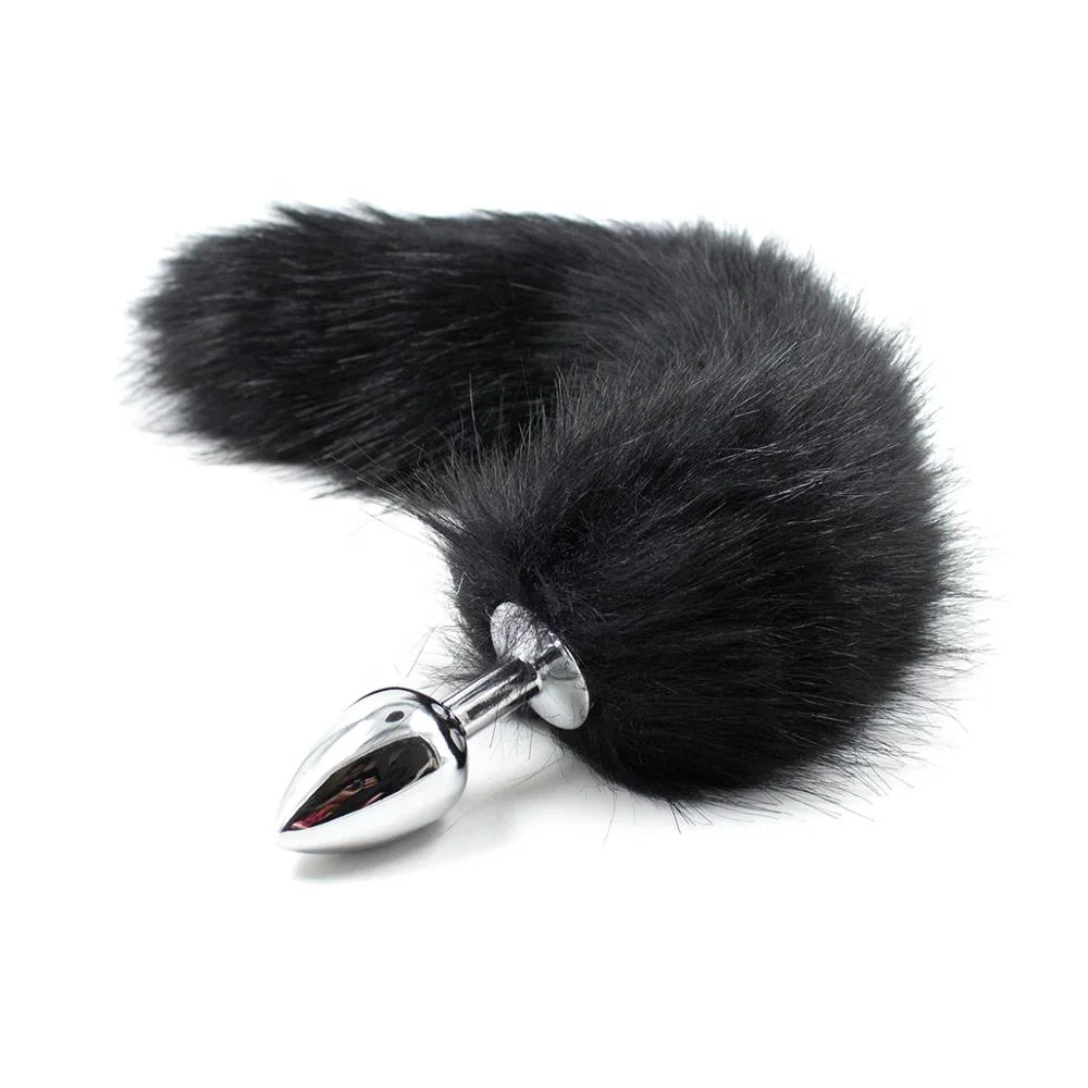 Artificial Fur Fox Tail Animal cheap fake fur fox tail Cosplay Fetish Bondage Sex Female Bondage Fox Tail Plugs Butt Plugs