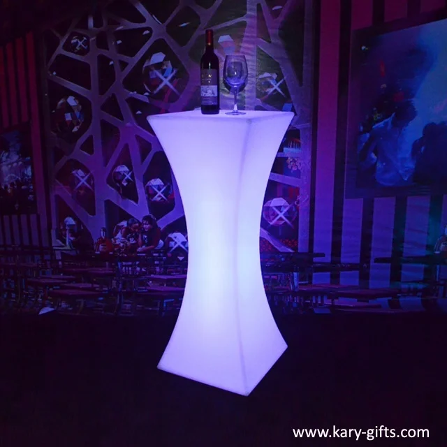 Popular Decoration Lighting Furniture Bar Cocktail LED Table