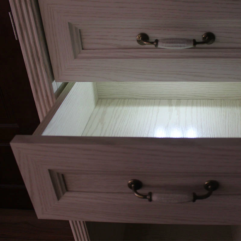 3-LED Wireless LED Drawer Light Stick-on Anywhere 0.3W Vibration Activated LED Light for Drawer