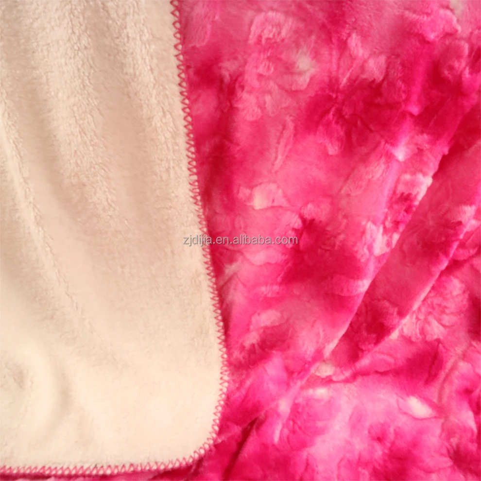 Super Soft Fuzzy Fur Faux Fur With Fluffy Sherpa Powder Pink Microfiber Throw Blanket
