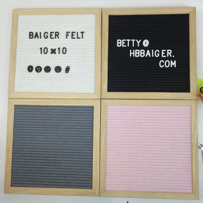 
Felt Board Letters Black Wooden Frame Changeable Letters Felt Letter Board Advertising Board 