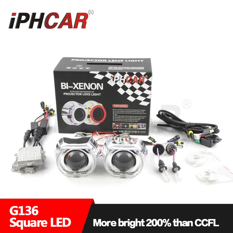 IPHCAR Super Version 12V 35W 6000K H7 H11 H4 Hid Xenon Kit Bi Xenon Projector Lens