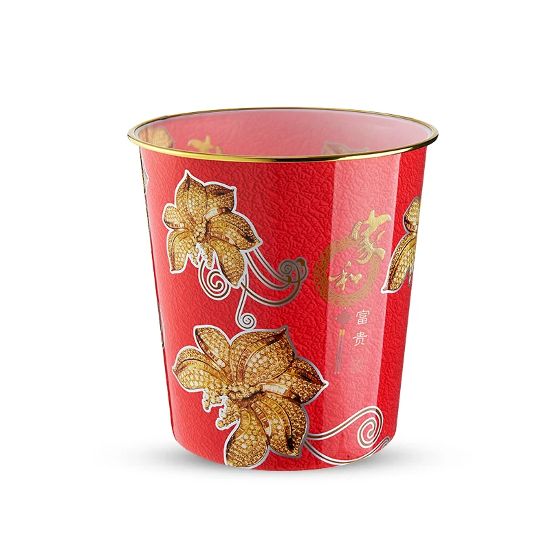 Custom made mini small house colored printed plastic garbage trash can